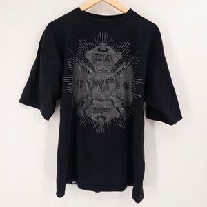 Y2K Mecca Apparel Graphic T-Shirt Black Oversized Baggy Streetwear‎ 00s Hip Hop